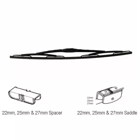 HEAVY-DUTY 36" 900MM WIPER BLADE - BOLT & SPACER FITTING