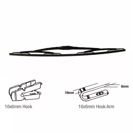 HEAVY-DUTY 40" 1000MM WIPER BLADE - HOOK FITTING