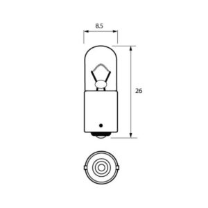 233 12V 4W BA9S