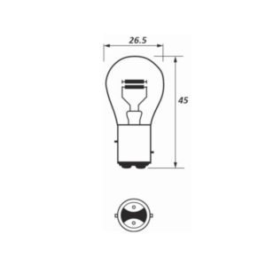334 LED BULB 24V BAY15D