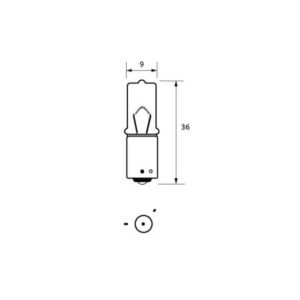 433E 24V 21W BAY9S OSP HALOGEN