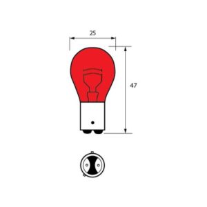 567 12V 21/5W BAW15D RED