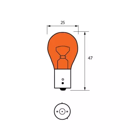 581 12V 21W BAU15S AMBER