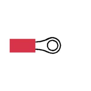RED PRE-INSULATED RING TERMINALS - 3.70MM