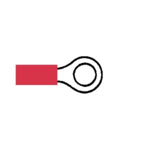 RED PRE-INSULATED RING TERMINALS - 5.30MM