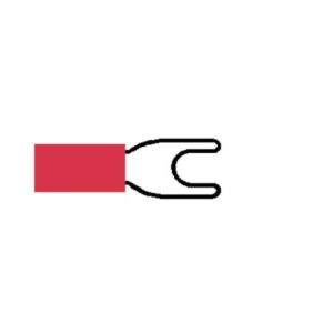RED PRE-INSULATED SPADE TERMINALS - 3.70MM