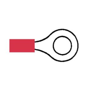 RED PRE-INSULATED RING TERMINALS - 6.40MM