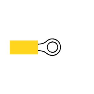 YELLOW PRE-INSULATED RING TERMINALS - 5.30MM