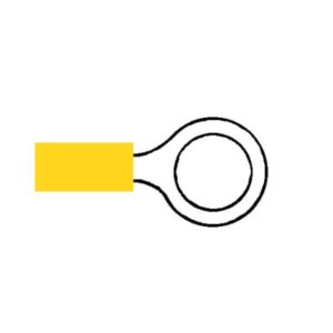 YELLOW PRE-INSULATED RING TERMINALS - 10.50MM
