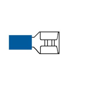 BLUE PRE-INSULATED PUSH-ON TERMINALS - 8.00MM