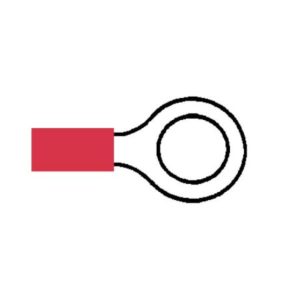 RED PRE-INSULATED RING TERMINALS - 8.40MM