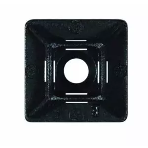 BLACK ADHESIVE FIXING BASE FOR 5MM CABLE TIES - 28 X 28MM