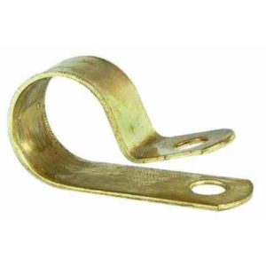 BRASS P CABLE CLIPS FOR 15MM DIAMETER CABLE