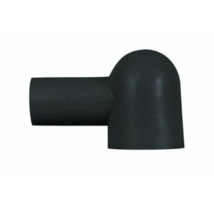 LARGE BLACK PVC INSULATING BOOT - CABLE ENTRY 8MM, TERMINAL 17MM DIAMETER