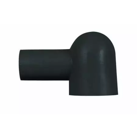 LARGE BLACK PVC INSULATING BOOT - CABLE ENTRY 8MM, TERMINAL 17MM DIAMETER