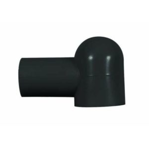 LARGE BLACK PVC INSULATING BOOT - CABLE ENTRY 13MM, TERMINAL 17MM DIAMETER
