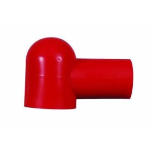LARGE RED PVC INSULATING BOOT - CABLE ENTRY 13MM, TERMINAL 17MM DIAMETER