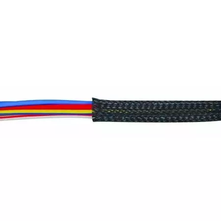BLACK EXPANDABLE BRAID SLEEVING - 38.0MM X 10M