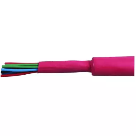 RED HEATSHRINK POLYOLEFIN TUBING - 6.4MM X 5M
