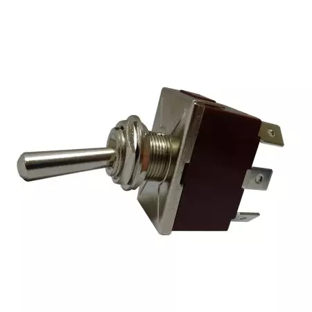 3 WAY/CHANGE OVER DOUBLE-POLE SWITCH WITH METAL LEVER - 10A AT 28V