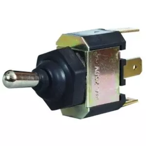 SPLASHPROOF 3 WAY CHANGE OVER OR ON/OFF/ON TOGGLE SWITCH WITH RUBBER GAITER - 10A AT 28V