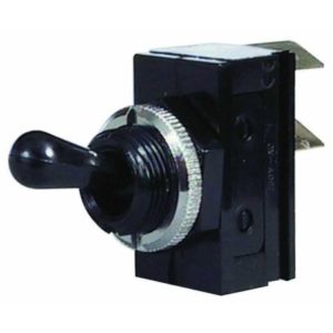 ON/OFF TOGGLE SWITCH WITH PLASTIC TOGGLE LEVER - 10A AT 12V