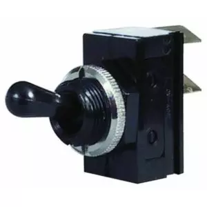ON/OFF TOGGLE SWITCH WITH PLASTIC TOGGLE LEVER - 10A AT 12V