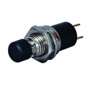 MINIATURE PUSH ON/PUSH OFF SWITCH WITH PLASTIC BUTTON - 0.5A AT 30V