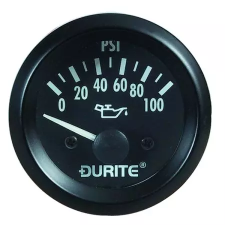 OIL PRESSURE GAUGE WITH SENDER 52MM - 12V
