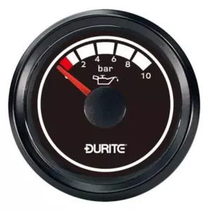 LED ILLUMINATED MARINE OIL PRESSURE GAUGE WITH SENDER - 12/24V
