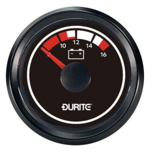 LED ILLUMINATED MARINE VOLTMETER GAUGE - 12V
