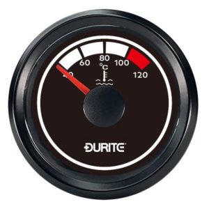 LED ILLUMINATED MARINE WATER TEMP GAUGE WITH SENDER - 12/24V