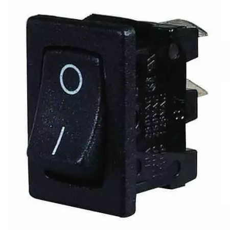 BLACK ON/OFF ROCKER SWITCH - 10A AT 12V | 0-530-01