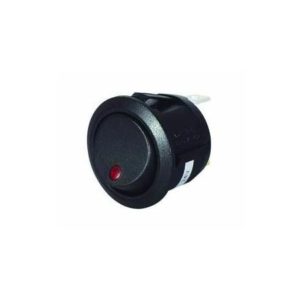 RED LED ON/OFF ROUND ROCKER SWITCH - 12/24V