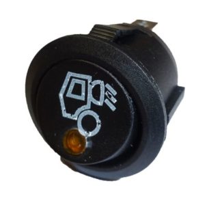 SWITCH 5TH WHEEL LAMP ROCKER RND ON/OFF AMBER LED - 12/24V