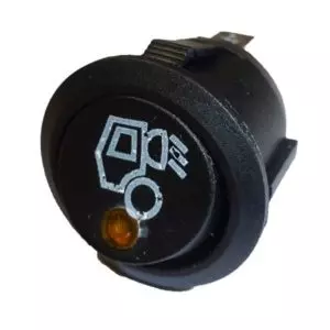 SWITCH 5TH WHEEL LAMP ROCKER RND ON/OFF AMBER LED - 12/24V