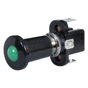 GREEN LED ILLUMINATED PUSH/PULL SWITCH - 12V