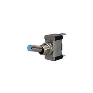 BLUE LED ON/OFF TOGGLE SWITCH WITH METAL LEVER- 12/24V