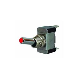 RED LED ON/OFF TOGGLE SWITCH WITH METAL LEVER- 12/24V