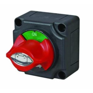 ROTARY MARINE BATTERY ISOLATOR WITH REMOVABLE CONTROL KNOB IN OFF POSITION - 300A 48V