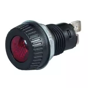 RED OIL PRESSURE WARNING LIGHT FOR 17MM DIAMETER HOLE - REQUIRES 9MM BA9S BULB MAXIMUM 2W