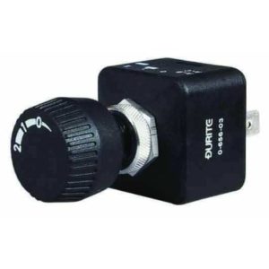 SPLASHPROOF ROTARY ON/ON/OFF SWITCH - 15A AT 12V
