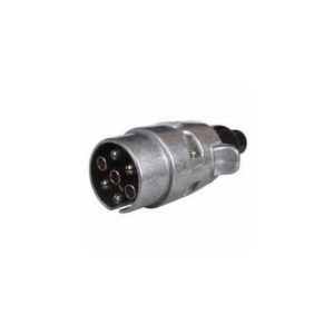 7 PIN METAL CARAVAN PLUG - 12V ISO 1724 Pk 5
