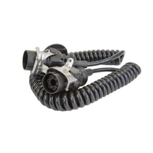 7 CORE RETRACTABLE POLYURETHENE CABLE WITH 2 X EBS SOCKETS - 4 METRE