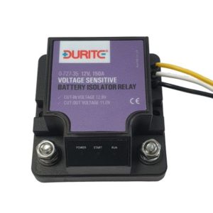 VOLTAGE SENSITIVE BATTERY ISOLATOR RELAY - 150A 12V WITH LED INDICATORS