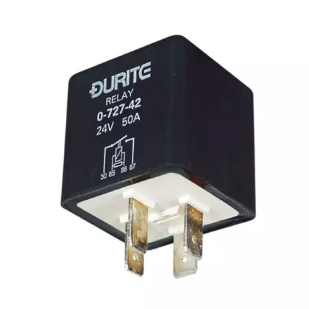 24V MINI HEAVY DUTY MAKE/BREAK RELAY - SEALED WITH RESISTOR - 50A