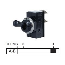 On/Off Single Pole Switch - Toggle Lever - 10A at 12V