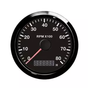 LED ILLUMINATED MARINE GAUGE TACHOMETER 0-8000RPM - 12/24V