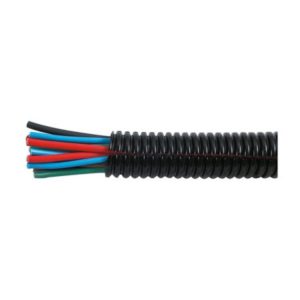 BLACK POLYPROPYLENE CONVOLUTED UN-SPLIT TUBING - 4.5NW X 100M