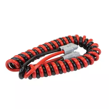 2 CORE TWISTED PAIR RETRACTABLE CABLE, 130A WITH GREY HIGH CURRENT CONNECTORS - 3M
